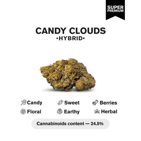 Candy Clouds Flower - Hybrid - THCA - Thumbnail 3