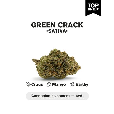 Green Crack Flower - Sativa - THCA - Thumbnail 3