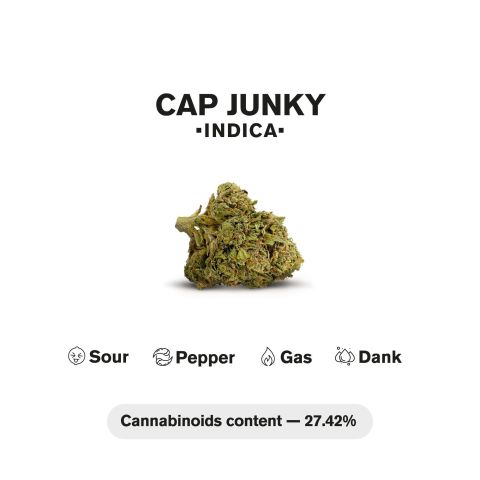 Cap Junky King Size Pre-Roll - Indica - 1.5g - THCA - 1 Joint - Thumbnail 5