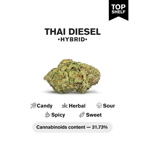 Thai Diesel Flower - Hybrid - THCA - Thumbnail 3