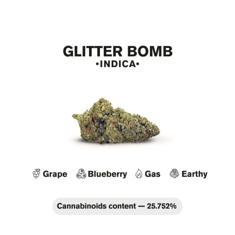 Glitter Bomb King Size Pre-Roll - Indica - 1.5g - 1 Joint - THCA - Thumbnail 5
